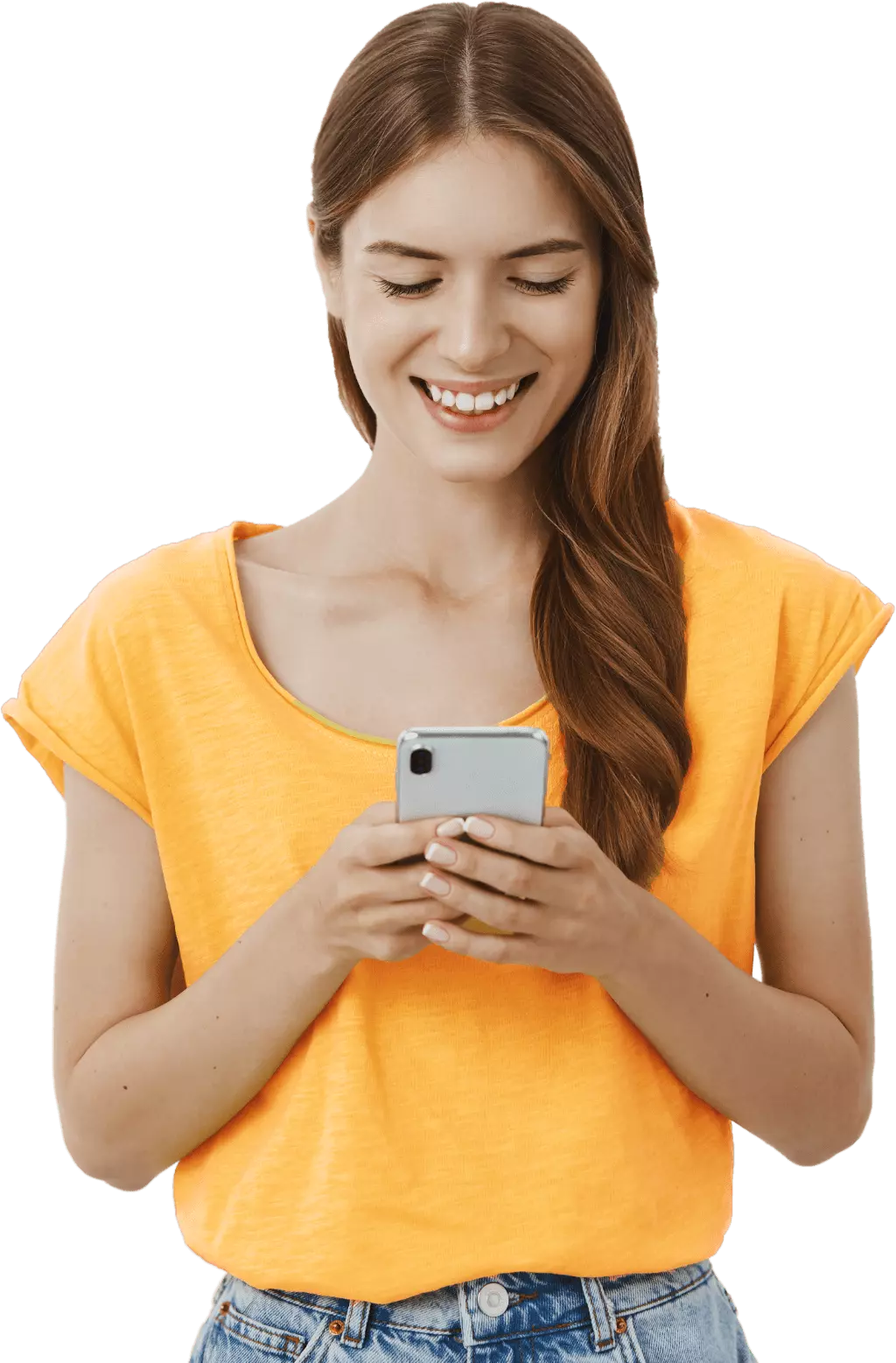 Mulher no celular